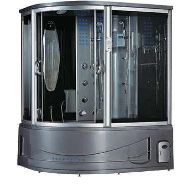 Maya Bath Siena-Gray-Right Steam Shower Steam Shower Maya Bath